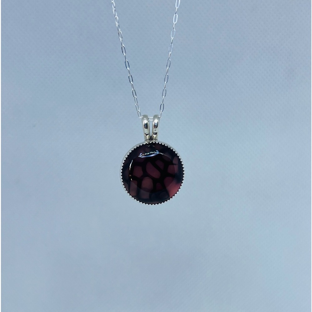 17Ct Dragon Vein Agate Pendant Handmade